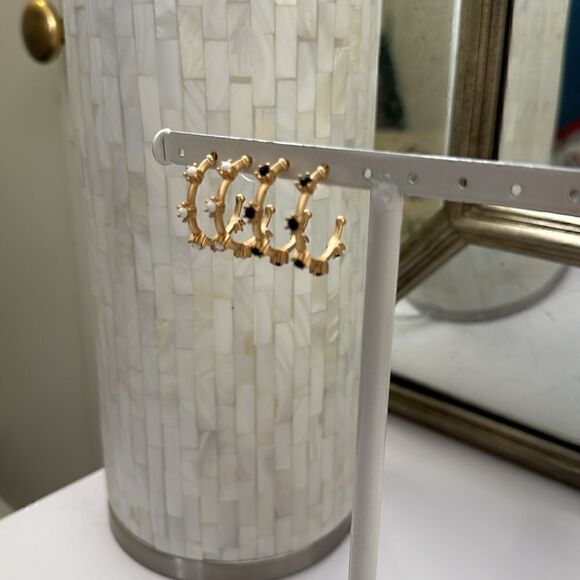 Black and White Gold Hoop Bundle - Picture 2 of 6